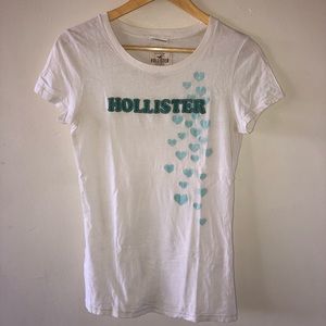 SOLD!! Hollister Shirt with turquoise hearts